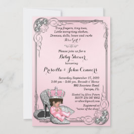 Little Princess Baby Shower-inbjudan,rosa Inbjudningar