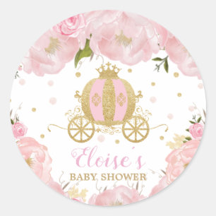 Little Princess Baby Shower Tack Favor Runt Klistermärke
