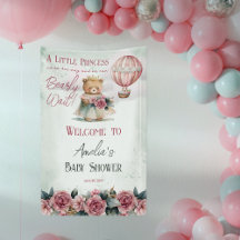 Little Princess Bear Barly Wait Girl Baby Shower