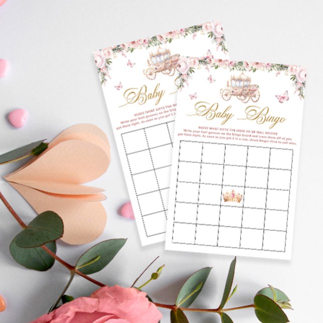 Little Princess Carriage Baby Shower Bingo Game (Skapare uppladdad)