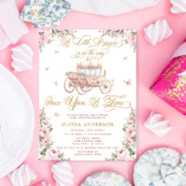 Little Princess Carriage Fairytale Girl Shower Inbjudningar