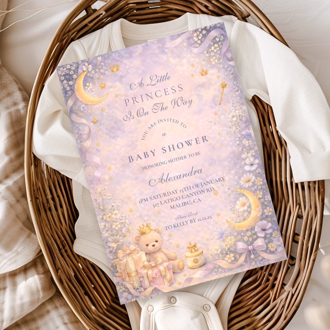 Little Princess Celestial Baby Shower Inbjudningar (Skapare uppladdad)