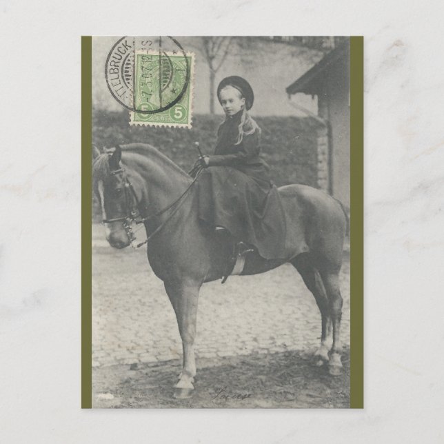 Little princess Charlotte ridsidesaddle #042SS Vykort (Framsida)