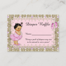 Little Princess Diaper Raffle Biljett, balerina Tilläggskort