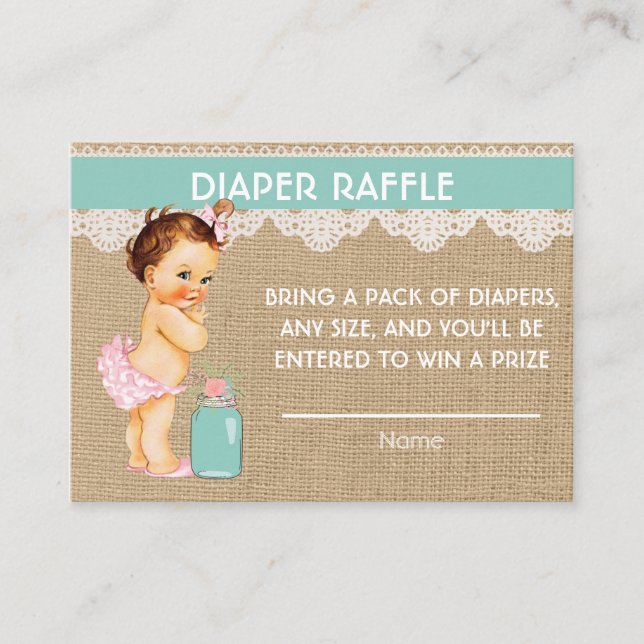 Little Princess Diaper Raffle Insert Tilläggskort (Framsida)