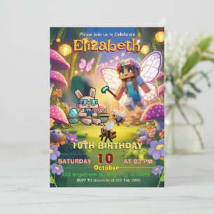 Little princess Fairy Birthday Inbjudningar