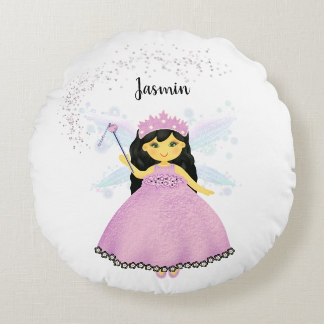 Little princess Fairy Rund Kudde (Framsidan)