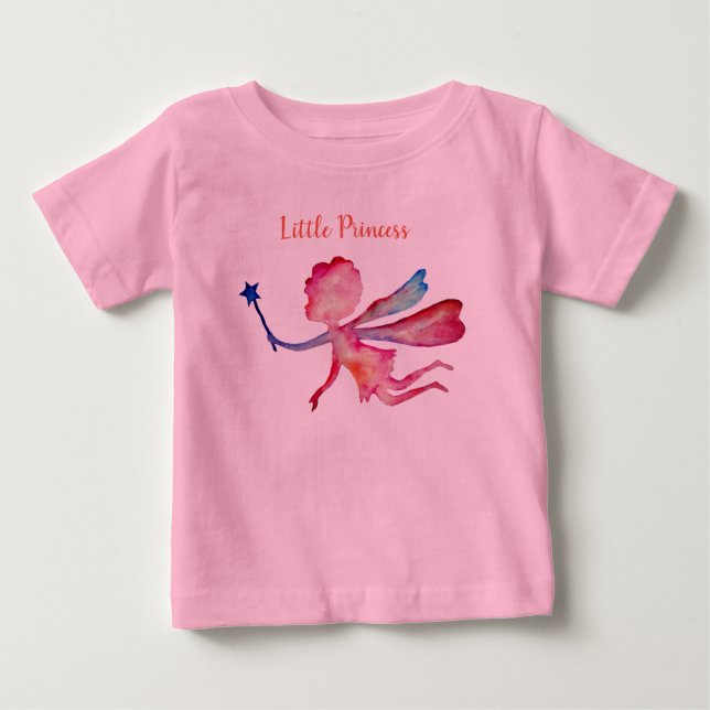 Little Princess Fairy Tutu Bodykostym, Rosa Tee Shirt (Framsida)