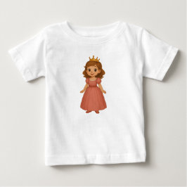 Little Princess i Rosa Dress med Golden Krona T Shirt