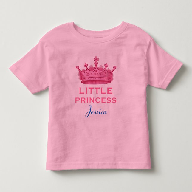 Little Princess med Rosa Krona V16 Tee (Framsida)