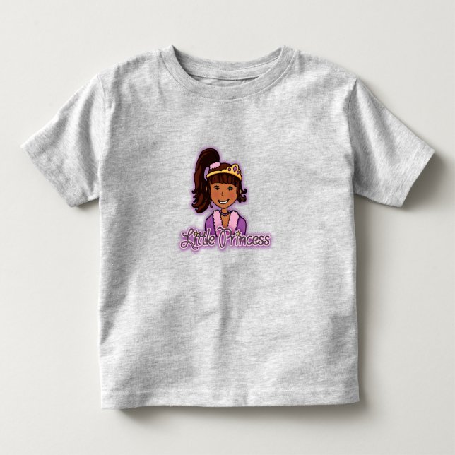 Little Princess mörk hair girl top rosa top Tröja (Framsida)