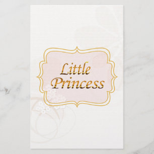 Little Princess Namn bricka Brevpapper