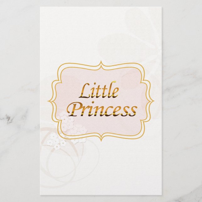 Little Princess Namn bricka Brevpapper (Framsida)