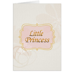 Little Princess Namn bricka Hälsningskort