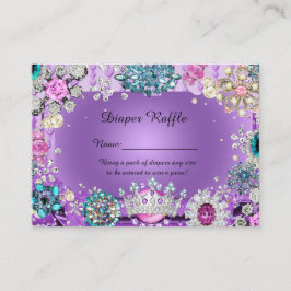 Little Princess Prince Diaper Raffle Biljett,purpl Tilläggskort