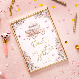 Little Princess Rosa Blommigt Cards and Gifts Poster