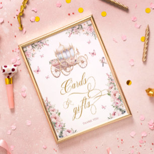 Little Princess Rosa Blommigt Cards and Gifts Poster