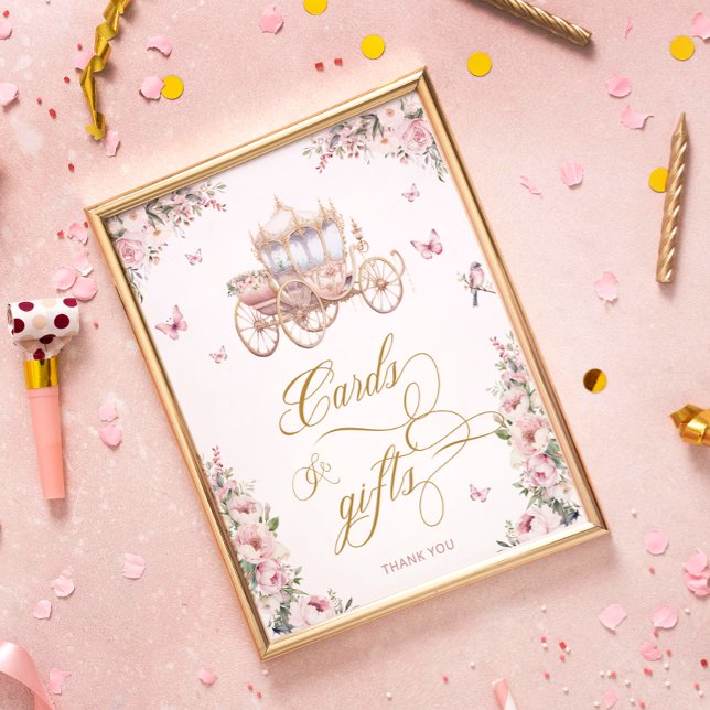 Little Princess  Rosa Blommigt Cards and Gifts Poster (Skapare uppladdad)