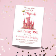 Little Princess Rosa Castle Girl 1st Birthday