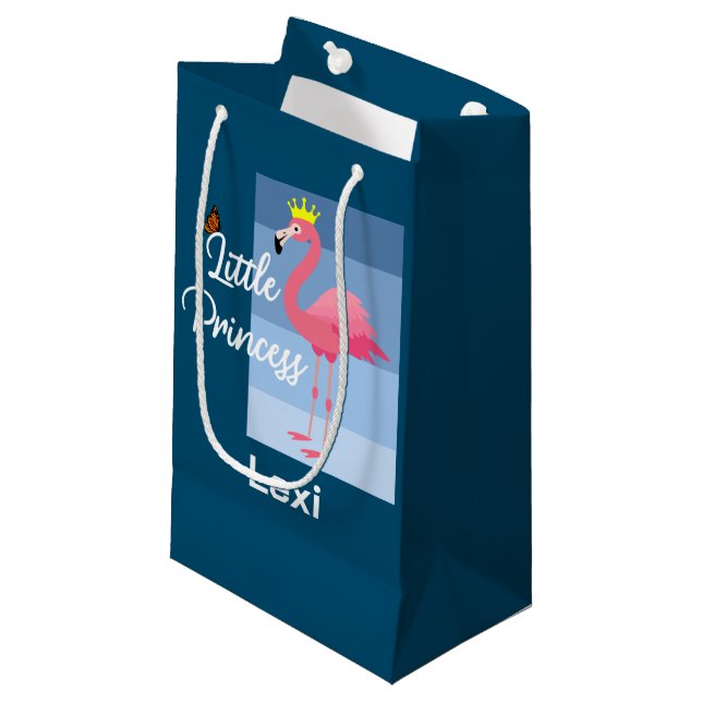 Little Princess Rosa Flamingo Design - Gift Bag - (Framsidan Vinklad)