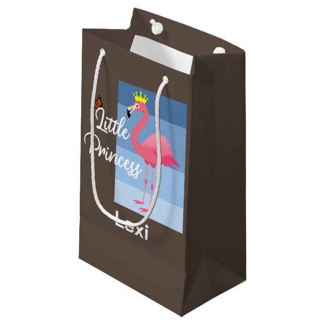 Little Princess Rosa Flamingo Design - Gift Bag - (Framsidan Vinklad)