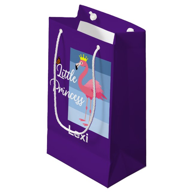 Little Princess Rosa Flamingo Design - Gift Bag - (Framsidan Vinklad)