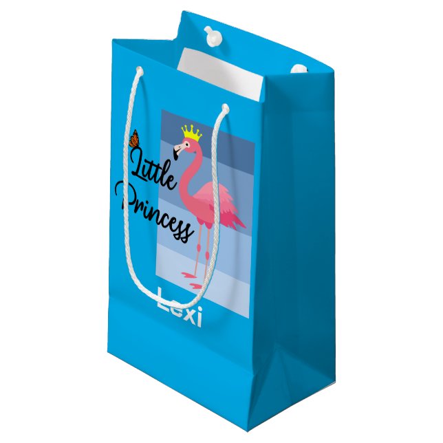Little Princess Rosa Flamingo Design - Gift Bag - (Framsidan Vinklad)