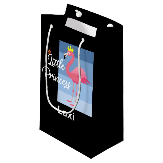 Little Princess Rosa Flamingo Design - Gift Bag - (Framsidan Vinklad)