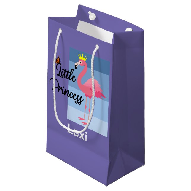 Little Princess Rosa Flamingo Design - Gift Bag - (Framsidan Vinklad)