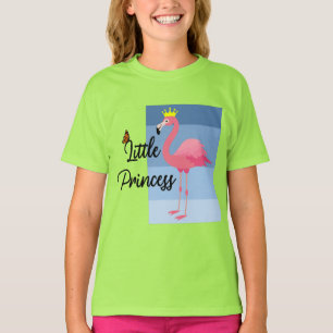 Little Princess Rosa Flamingo Design - Girls'Basi T Shirt