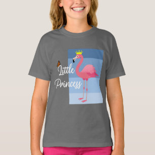 Little Princess Rosa Flamingo Design - Girls'Basi T Shirt