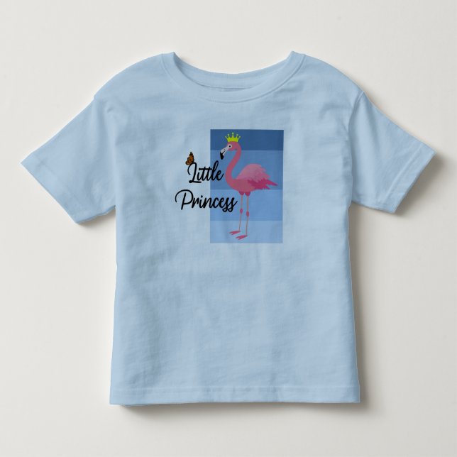 Little Princess Rosa Flamingo Design - Småbarn Fin T Shirt (Framsida)