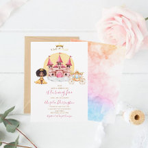 Little princess royal firande vattencolor invit vi