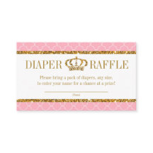 Little Princess Royal Rosa och Guld Diaper Raffle