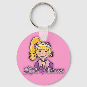 Little Princess text blonde rosa keychain Nyckelring
