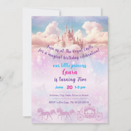 Little princess Theme invitaion. Kids party. Inbjudningar