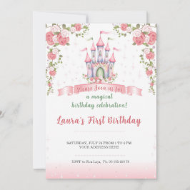 Little princess Theme invitaion. Kids party. Inbjudningar