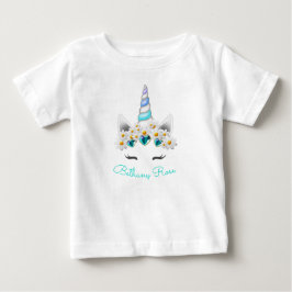 Little Princess Unicorn Turcos Jewels Flowers T Shirt