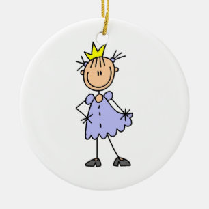 Little Princess With Krona Julgransprydnad Keramik