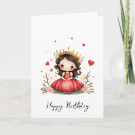 Little princess with red dress inbjudan