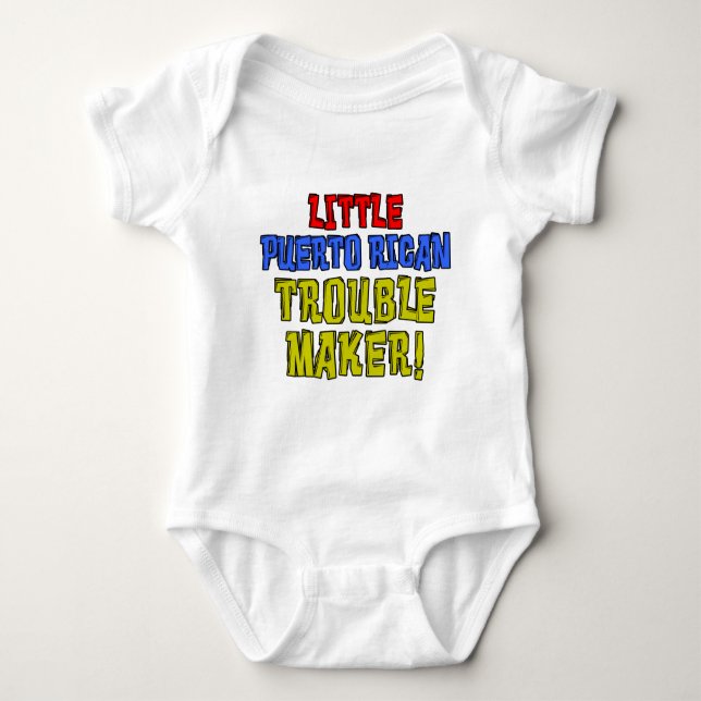 Little Puerto Rican Trouble Maker Tee (Framsida)