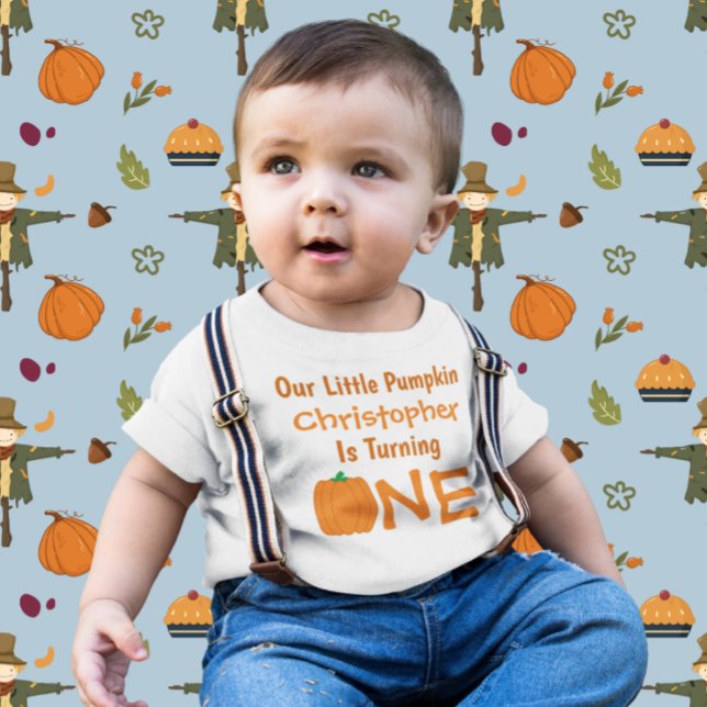 Little Pumpkin 1st Birthday Baby T-Shirt (Skapare uppladdad)