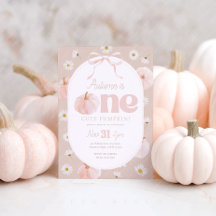 Little Pumpkin 1st Birthday Daisy Neutralt Bow