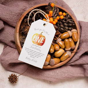 Little Pumpkin 1st Birthday Tack Presentetikett