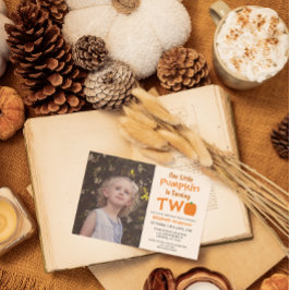 Little Pumpkin 2:a födelsedagen Inbjudningar