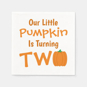Little Pumpkin 2:a födelsedagen Pappersservett