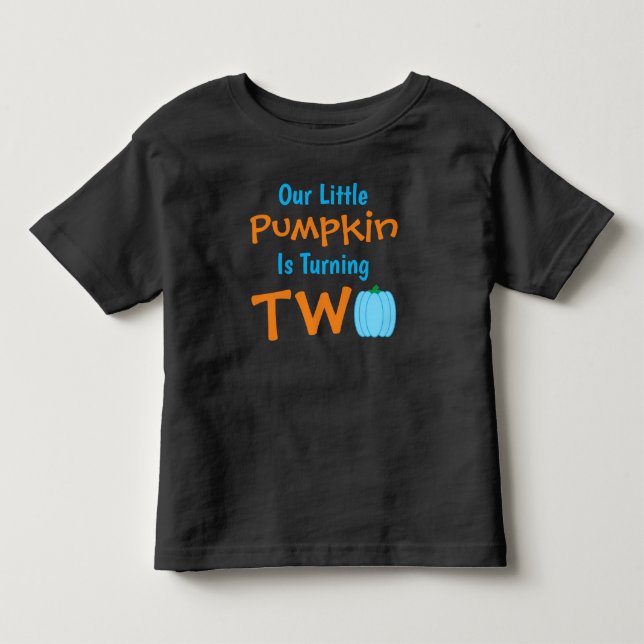 Little Pumpkin 2:a födelsedagen Småbarn T-shirt (Framsida)