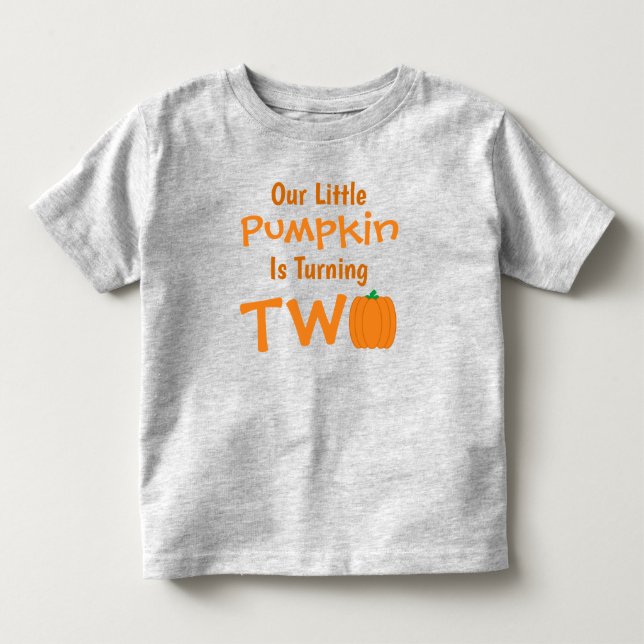 Little Pumpkin 2:a födelsedagen T Shirt (Framsida)