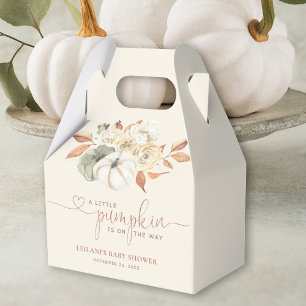 Little Pumpkin Autumn Blommigt Baby Shower Presentaskar