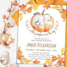 Little Pumpkin Autumn Elephant Boy Shower